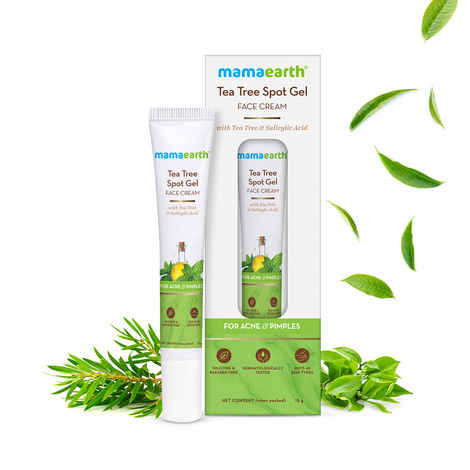 Buy Mamaearth Tea Tree Spot Gel Face Cream with Tea Tree & Salicylic Acid For Acne & Pimples (15 g) - Purplle