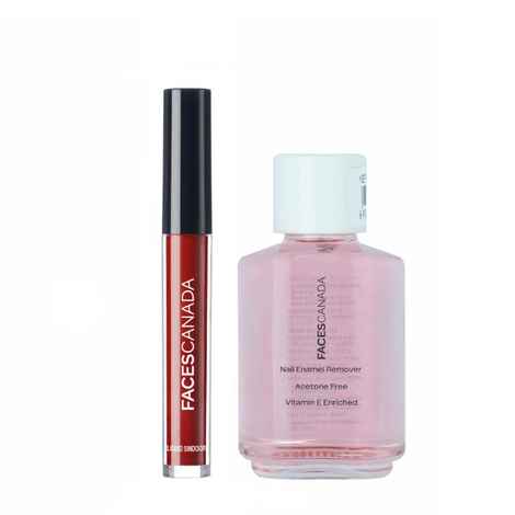 Faces Canada Liquid Sindoor Maroon & Nail Enamel Remover Transparent 32.5 ml