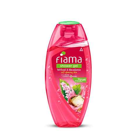 Fiama Shower Gel Patchouli & Macadamia, Body Wash With Skin Conditioners For Soft Glowing Skin, 250 ml Bottle