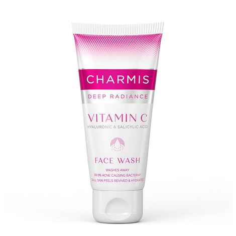 Buy Charmis Deep Radiance Vitamin C Face Wash for Dry Skin, 50 ml, Cleanser for Face with Hyaluronic Acid & Salicylic Acid - Purplle