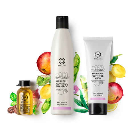Buy Brillare Hair Fall Control Shampoo, Conditioner & Oil Shots Combo - Purplle