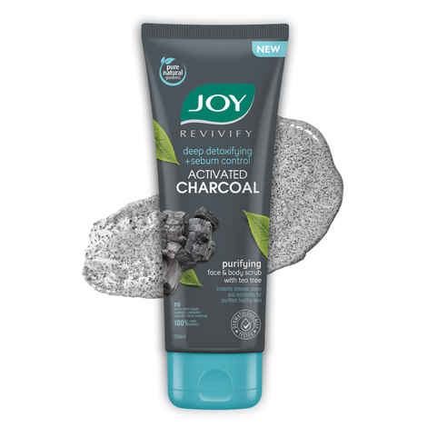 Buy Joy Deep Detoxifying & Sebum Control Purifying Scrub with Tea Tree & Activated Charcoal 200 ml - Purplle