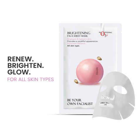 O3+ Facialist Brightening Face Sheet Mask With Glycolic (30 gm)(Brightening)