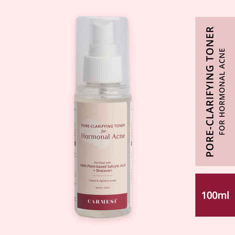 Buy Carmesi Pore-Clarifying Toner for Hormonal Acne - Damask Rose Bamboo Extract Niacinamide - Clears Pores,100 ml - Purplle