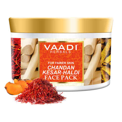 Buy Vaadi Herbals Chandan Kesar Haldi Face Pack (600 gm) - Purplle