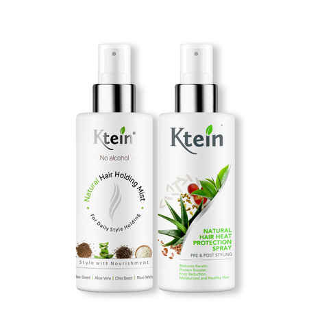 Buy Ktein Cosmetics HAIRSTYLE COMBO: Hair Heat Protection Spray 100ml + Hair Holding Spray 100ml - Purplle