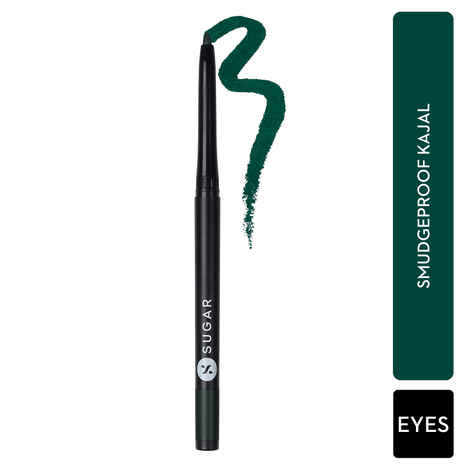 SUGAR Cosmetics Kohl of Honour Intense Kajal | Upto 12 hrs | Long Lasting, Smudge Proof & Waterproof Kajal | Matte Finish | Twist Up Kajal Pencil | Paraben Free | 05 go Green