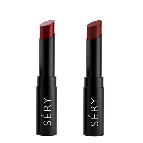 Buy SERY Sery Matte and Creamy Lipstick Combo Cml05, Red Raspberry + Nude Nuts, 3.5 gm with Combo offer - Purplle