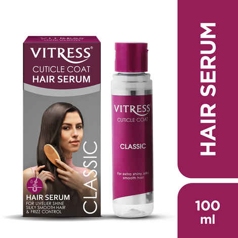 Buy Vitress Cuticle Coat Classic Hair Serum, Instant Hair Transformation, Damage & Frizz Control Hair Serum for Women, Satin-Soft Touch, Livelier Shine, Easy-To-Manage, For Dry and Frizzy Hair, Suitable For All Hair Types, 100 ml - Purplle
