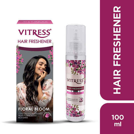Buy Vitress Hair Freshener Floral Bloom, Instant Hair Transformation, Non-Sticky Floral Hair Spray With InstaFresh Technology, Hair Mist Fights Unwanted Hair Odours, Satin-Soft and Smooth Hair, Suitable For All Hair Types, 100 ml - Purplle