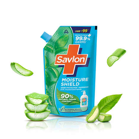 Savlon Moisture Shield Germ Protection Liquid Foaming Handwash Refill Pouch, 675 ml, Hand Wash for Soft Moisturized Hands, Soothes and Hydrates Skin