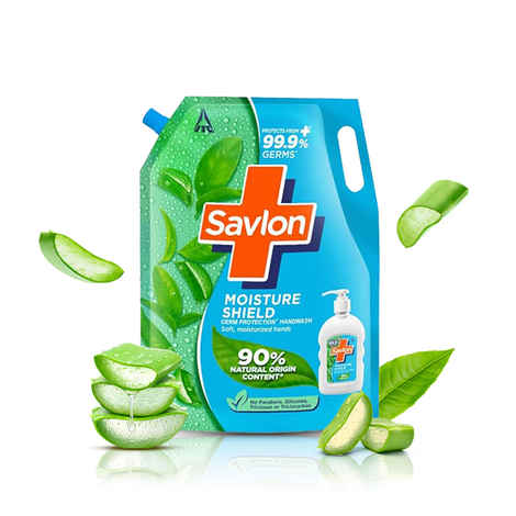 Buy Savlon Moisture Shield Germ Protection Liquid Handwash, 1500 ml Hand Wash Refill, Protects from 99.9% Germs, 90% Natural Origin, Paraben & Silicon Free - Purplle