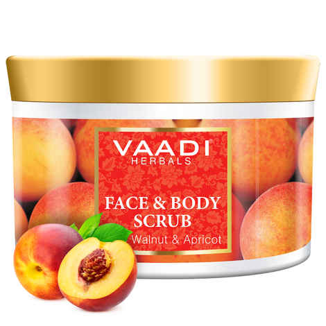 Buy Vaadi Herbals Face And Body Scrub With Walnut And Apricot (500 gm) - Purplle
