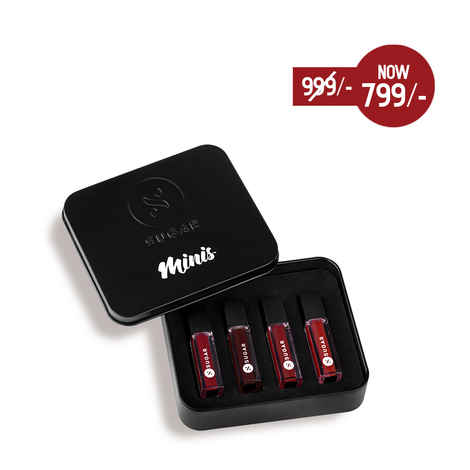 Buy SUGAR Cosmetics Smudge Me Not Mini Liquid Lipstick Sets for Women | Transferproof & Waterproof | Lasts Upto 12+Hours | Pack of 4 - Sassy Lips - Purplle