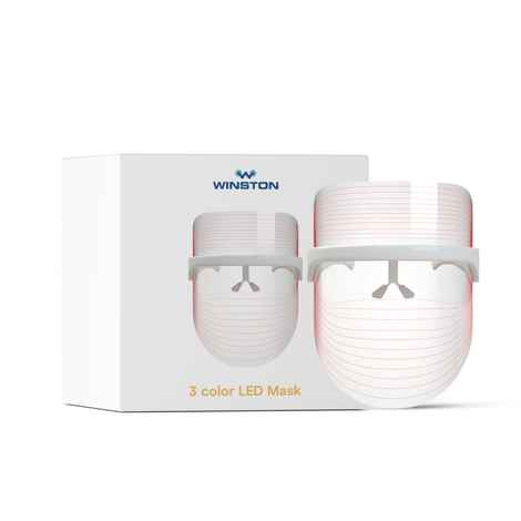 Buy WINSTON Rechargeable Battery Operated 3 Color LED Light Therapy Face Mask for Rejuvenation Therapy - WLM-101 - Purplle