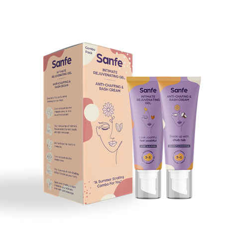 Buy Sanfe SUMMER STROLLING COMBO (Intimate Rejuvenating Gel, 50g +Anti-Chafing and Rash Cream, 50g) - Purplle