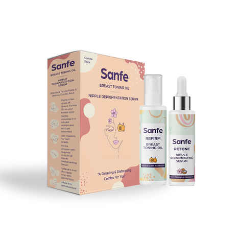 Buy Sanfe Relaxing & Distressing Combo (Breast Toning Oil+Nipple Depigmenting Serum) 2 Pcs - Purplle
