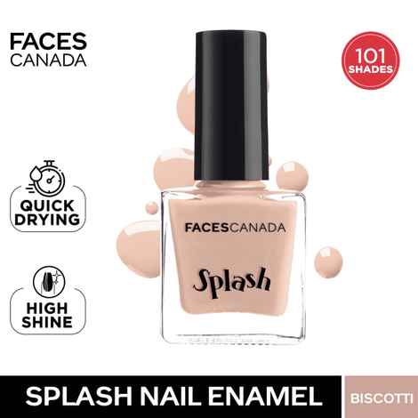 Buy FACES CANADA Ultime Pro Splash Nail Enamel - Biscotti 124 (8ml) | Quick Drying | Glossy Finish | Long Lasting | No Chip Formula | High Shine Nail Polish For Women | No Harmful Chemicals - Purplle