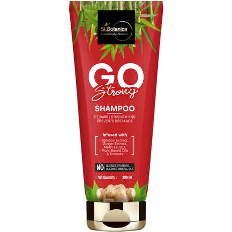 Buy St.Botanica GO Strong Hair Shampoo - With Bamboo, Ginger, Methi Extract, No SLS / Sulphate, Paraben, Silicones, Colors, 200 ml - Purplle