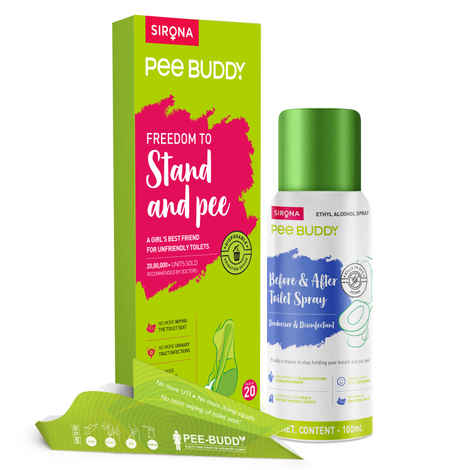 Buy PeeBuddy Before and After Toilet Hygeine Combo Combo of 2 - Purplle