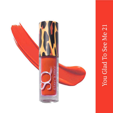 Buy Stay Quirky Mini Liquid Lipstick Orange - You Glad To See Me 21 | Highly Pigmented | Non-drying | Long Lasting | Easy Application | Water Resistant | Transferproof | Smudgeproof (1.6 ml) - Purplle