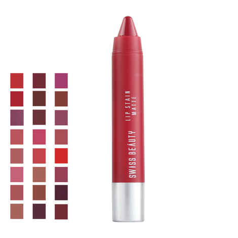 Buy Swiss Beauty Lip Stain Matte Lipstick Shade-33 (3 gm) - Purplle
