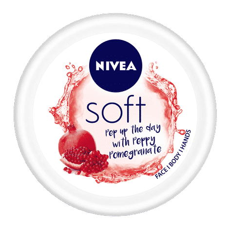 NIVEA SOFT Light cream with Vitamin E, Jojoba oil & Pomegranate fragrance for Non-sticky- Fresh, Soft & Hydrated skin (50 ml)