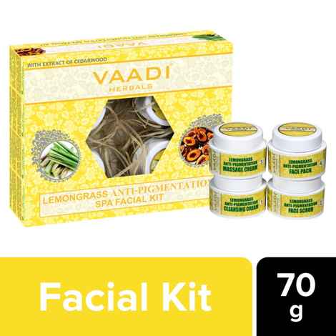 Buy Vaadi Herbals Lemongrass Anti-Pigmentation Spa Facial Kit With Cedarwood Extract (70 gm) - Purplle
