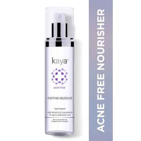 Buy Kaya Acne Free Purifying Nourisher hypoallergenic with almond oil & rose extracts for oily & combination skin | Gentle/light/non-greasy, 50 ml - Purplle