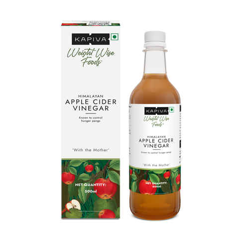 Buy Kapiva Himalayan Apple Cider Vinegar With Mother Vinegar 500 ml | Unfiltered Unpasteurized |Helps control hunger pangs - Purplle