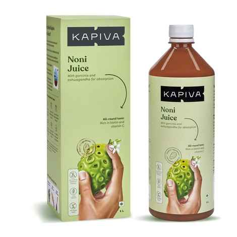 Buy Kapiva Noni Juice 1L | Includes Garcinia And Ashwagandha For Nutrient Absorption | Made From South Indian Noni | No Added Sugar - 1 L - Purplle