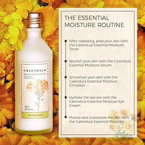 Buy The Face Shop Cream Calendula Essential Moisture Emulsion, 150 ml - Purplle