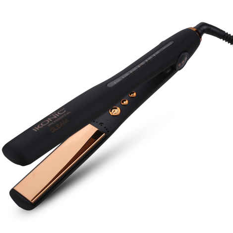 Buy IKONIC PROFESSIONAL Hair Straigtner - Gleam | Black & Rose Gold | Ceramic | Corded Electric | Hair Type - All | Heating Temperature 1 pc - Purplle