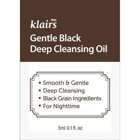 Buy Dear Klairs Gentle Black Deep Cleansing Oil Sample (3 ml) - Purplle
