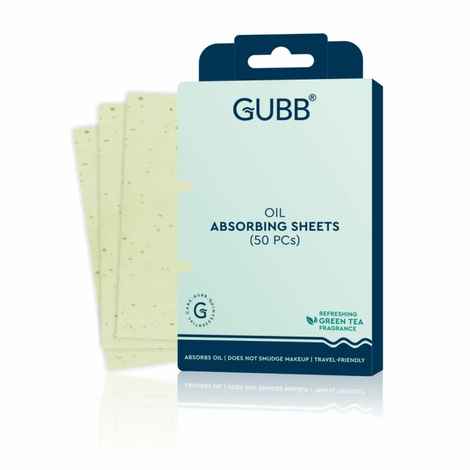 Buy GUBB Blotting Paper For Oily Skin, 50 Oil Absorbing Sheets - Purplle