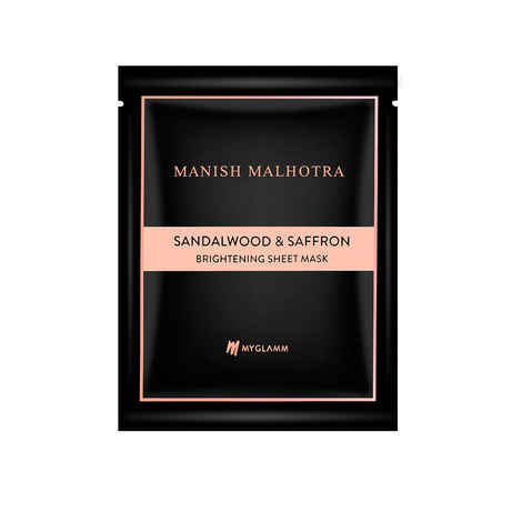 Buy Manish Malhotra Beauty By MyGlamm Saffron & Sandalwood Brightening Sheet Mask -25 ml - Purplle