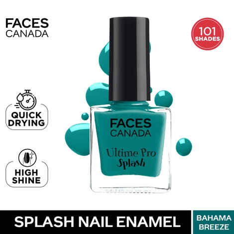 Buy FACES CANADA Ultime Pro Splash Nail Enamel - Bahama Breeze 58 (8 ml) | Quick Drying | Glossy Finish | Long Lasting | No Chip Formula | High Shine Nail Polish For Women | No Harmful Chemicals - Purplle