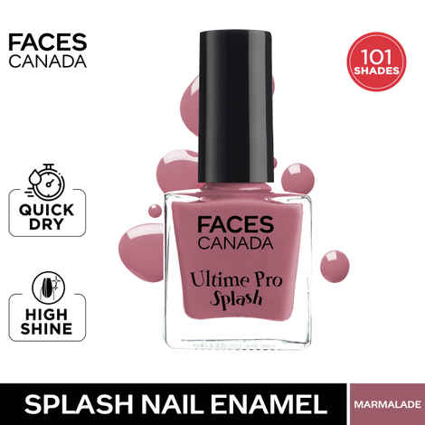 Buy FACES CANADA Ultime Pro Splash Nail Enamel - Marmalade 108 (8ml) | Quick Drying | Glossy Finish | Long Lasting | No Chip Formula | High Shine Nail Polish For Women | No Harmful Chemicals - Purplle