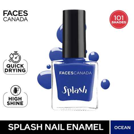 Buy FACES CANADA Ultime Pro Splash Nail Enamel - Ocean 150 (8ml) | Quick Drying | Glossy Finish | Long Lasting | No Chip Formula | High Shine Nail Polish For Women | No Harmful Chemicals - Purplle