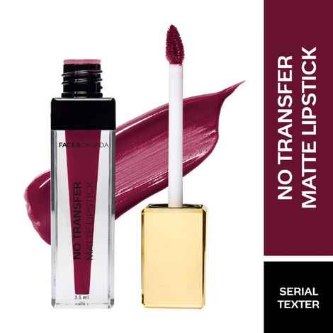 Buy Faces Canada No Transfer Matte Liquid Lip Color | Mask Proof | Transfer Proof | Lasts All Day |Enriched with Chamomile Oil | Highly Pigmented | One Stroke Color | Shade - Serial Texter 3.5 ml - Purplle
