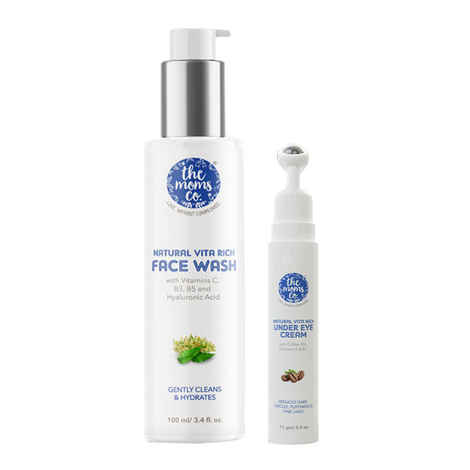 Buy The Moms Co. Under Eye Care Combo (Wash + Under Eye Cream) Combo of 2 - Purplle