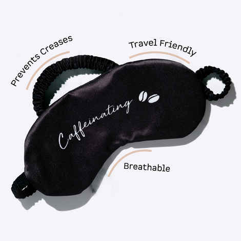 Buy mCaffeine Mulberry Silk Caffeinating Sleeping Eye Mask | Breathable, Lightweight & Ultra-Comfortable | Gender Neutral & Travel Friendly | Made of Pure Mulberry Silk 1 Pc - Purplle