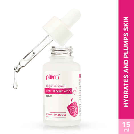 Buy Plum 2% Hyaluronic Acid Serum with Bulgarian Rose (15 ml) |Hydration for Plump & Dump Skin | Daily Use Face Serum| For All Skin Types - Purplle