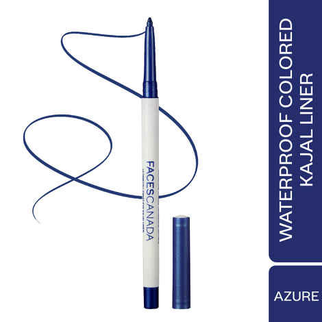 Buy FACES CANADA Ultime Pro Twist Eye Kajal Liner - Azure, 0.35 gm | High Impact Intense Color In 1 Stroke | 24HR Long Stay | Matte Finish | Soft Texture | Waterproof & Smudgeproof | Made With Carnauba Wax - Purplle