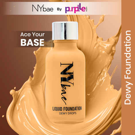 Buy NY Bae Dewy Drops Foundation - Freddo 04 (30 ml) | Wheatish Skin | Cool Undertone | Full Coverage | Long Lasting | Non-Transfer - Purplle