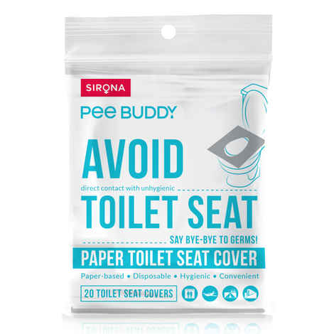 Buy PeeBuddy Disposable Toilet Seat Cover to Avoid Direct Contact with Unhygienic Toilet Seats - 20 Seat Covers - 20 Pcs - Purplle