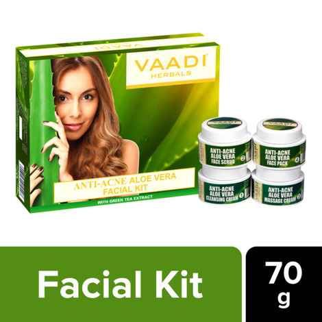 Buy Vaadi Herbals Anti-Acne Aloe Vera Facial Kit With Green Tea Extract (70 gm) - Purplle