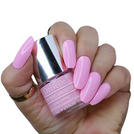 Buy DeBelle Gel Nail Lacquer Creme Cherry Macaron-Powder Pink, Creme, (8 ml) - Purplle