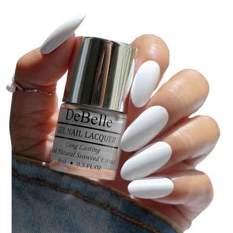 Buy DeBelle Gel Nail Lacquer Creme Vanilla Croissant-One Coat White, (8 ml) - Purplle