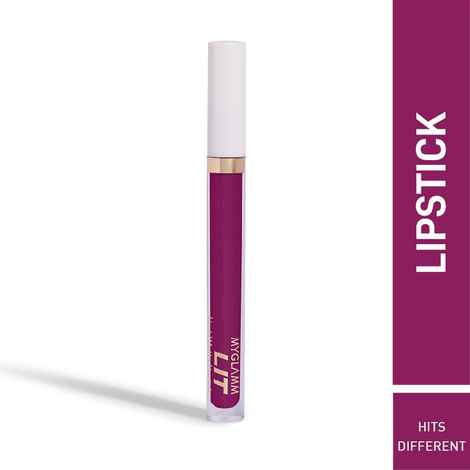 Buy MyGlamm LIT Liquid Matte Lipstick-Hits Different (3 ml) - Purplle